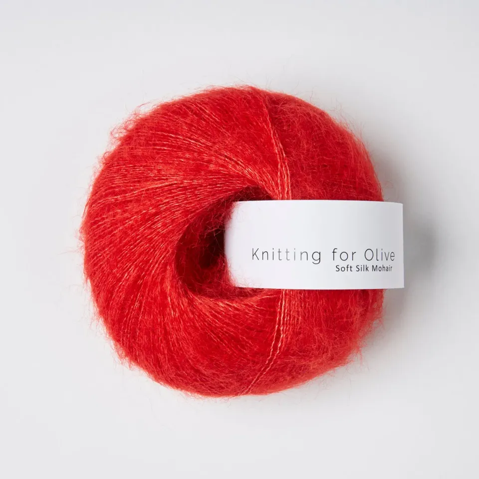 Knitting for Olive Soft Silk Mohair Red Currant Mohairwolle Seide
