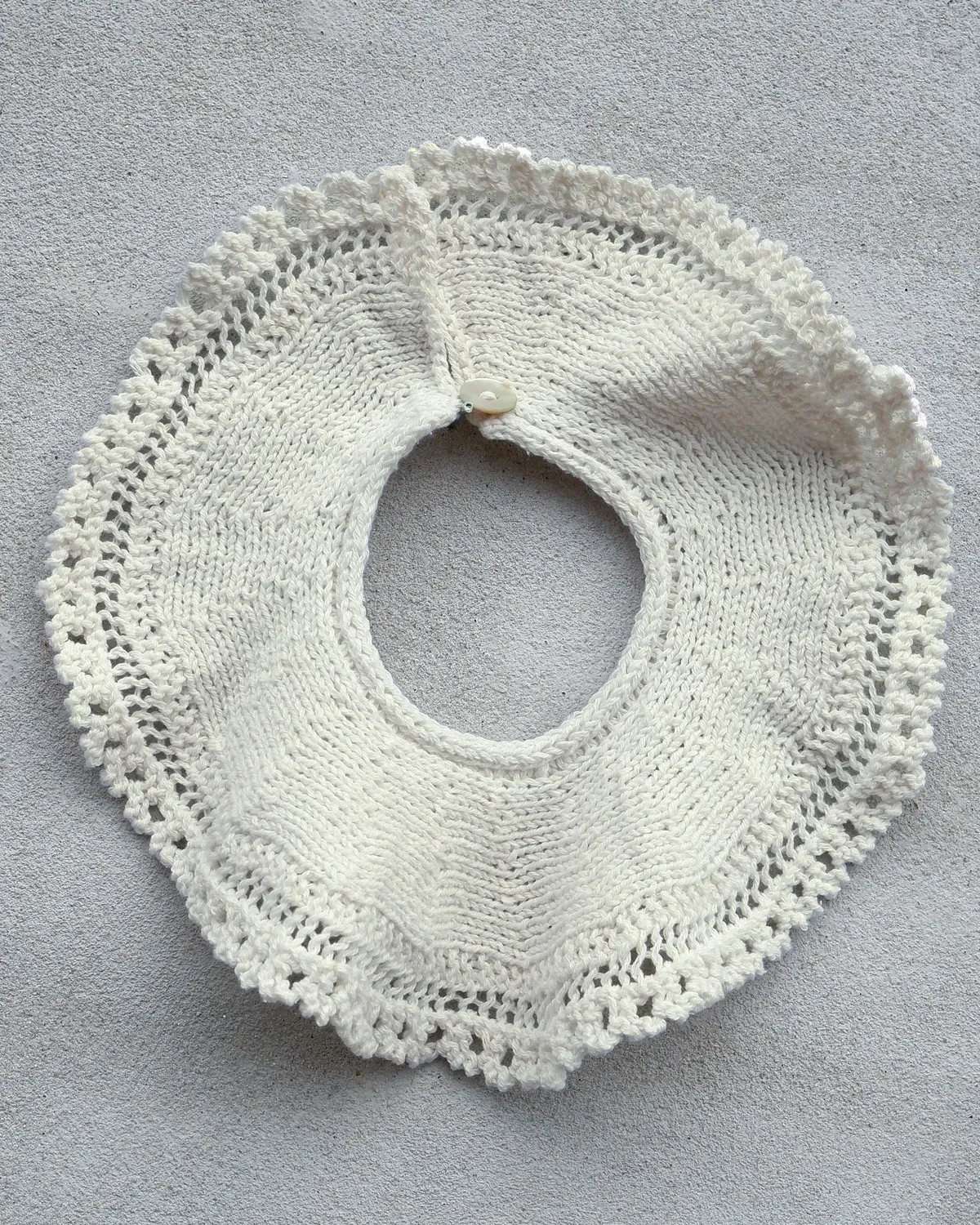 Knitting for Olive Agnes Collar Strickanleitung Kragen Deutsch Lochmuster