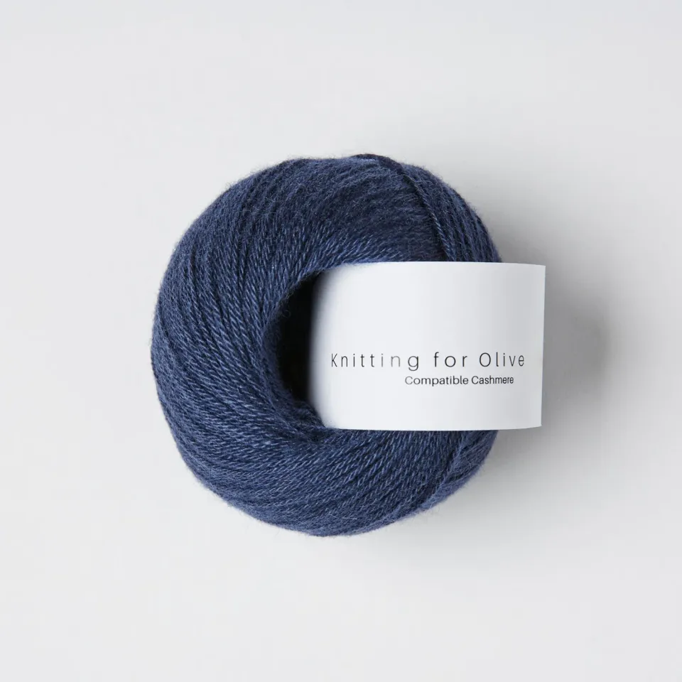 Knitting for Olive Compatible Cashmere Wolle Navy Blue Kaschmir
