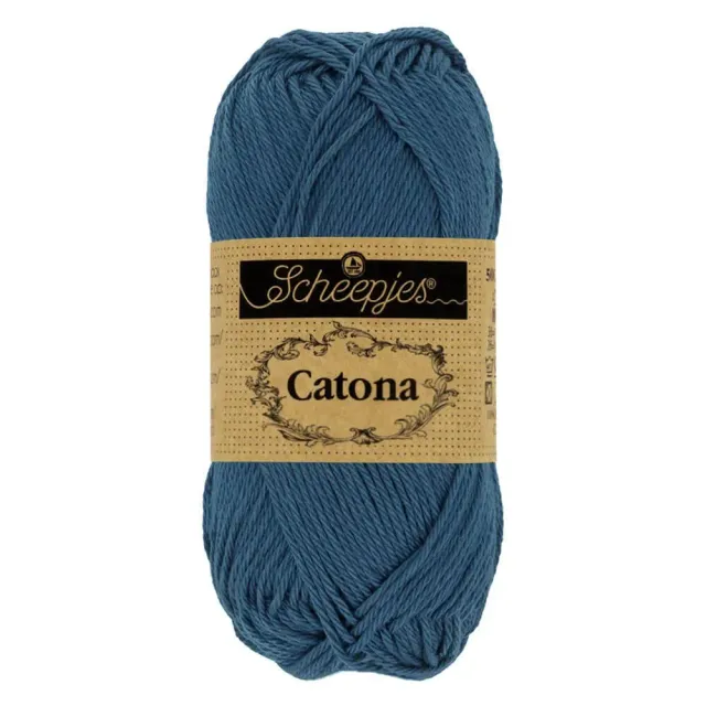 Scheepjes Catona 164 Häkelgarn 50g Light Navy mercerisiert