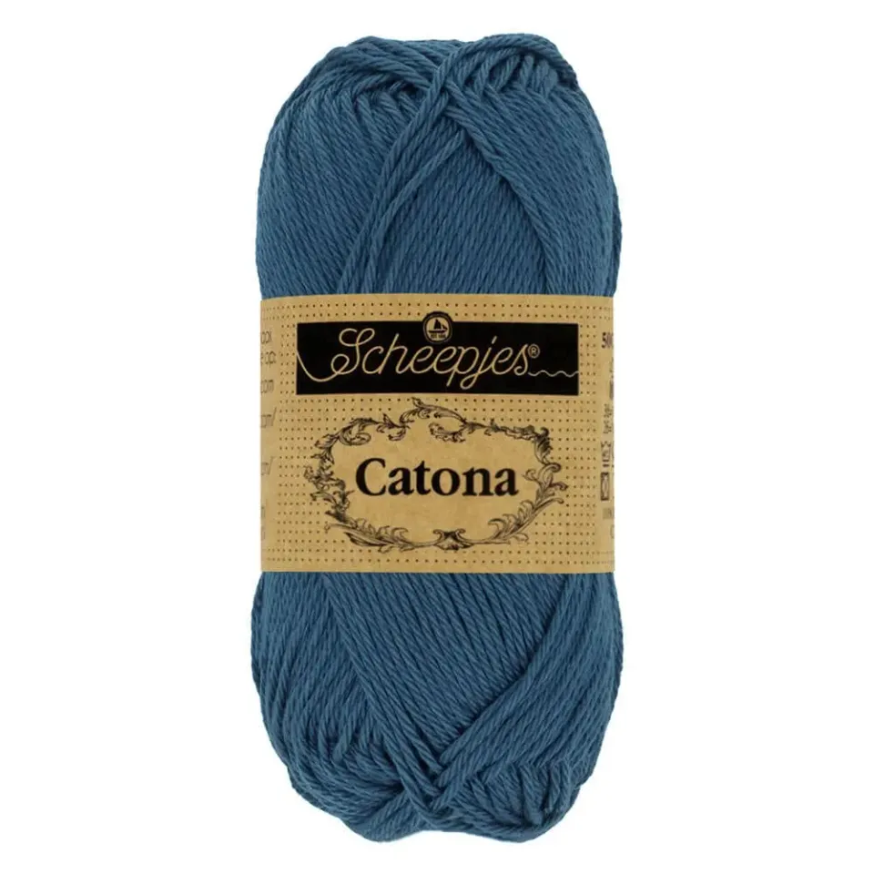 Scheepjes Catona 164 Häkelgarn 50g Light Navy mercerisiert