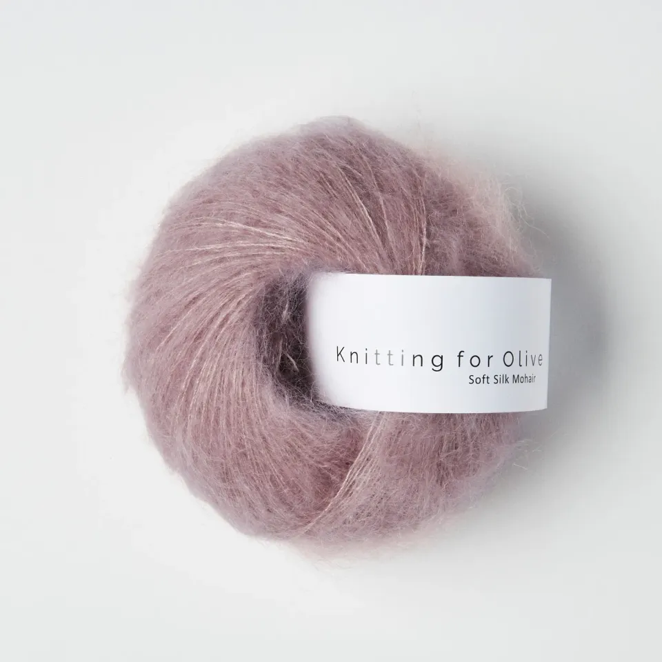 Knitting for Olive Soft Silk Mohair Wolle Dusty Rose 25g