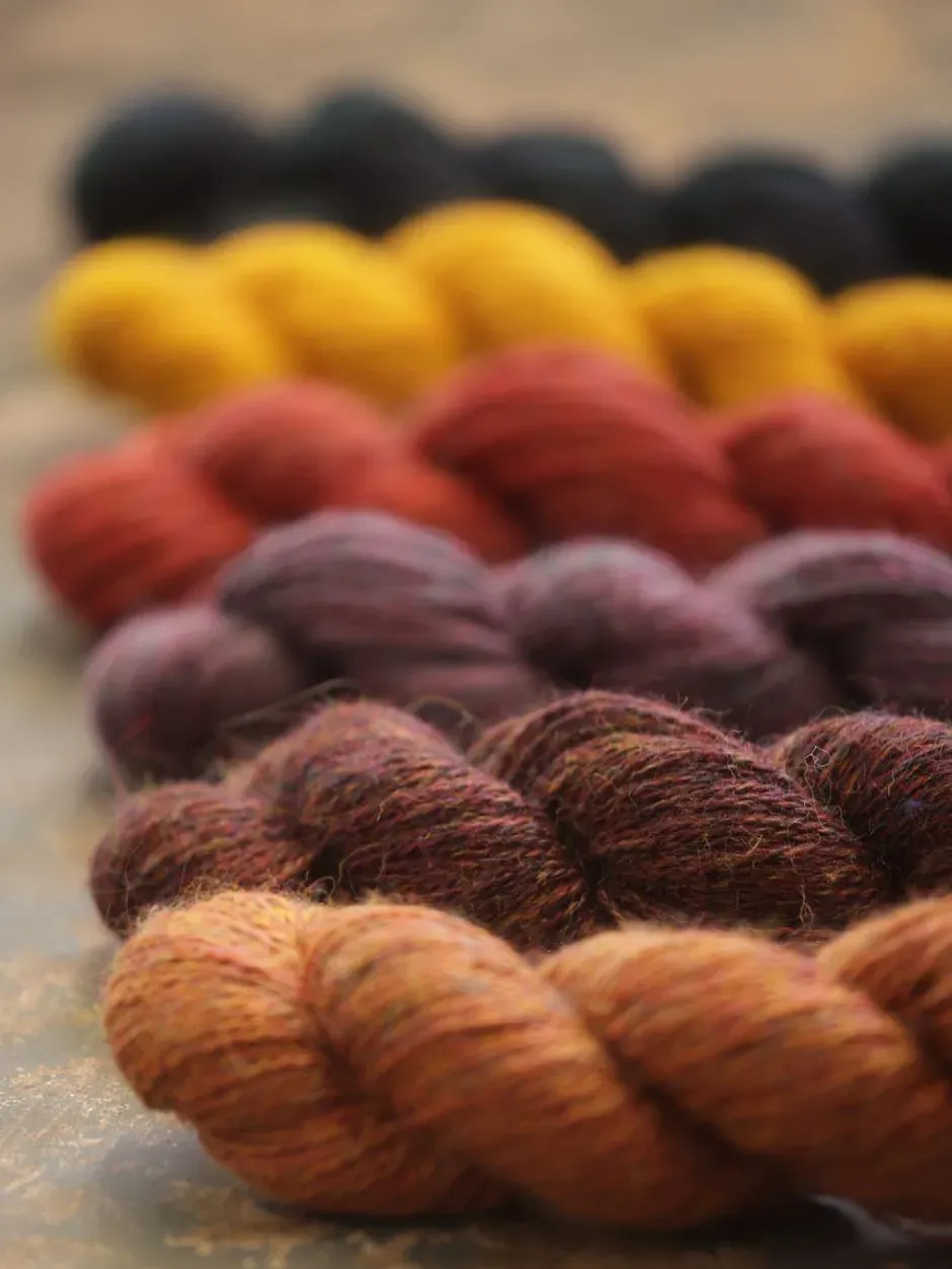 John Arbon Appledore Aran Wolle 100g Knobbed Russet