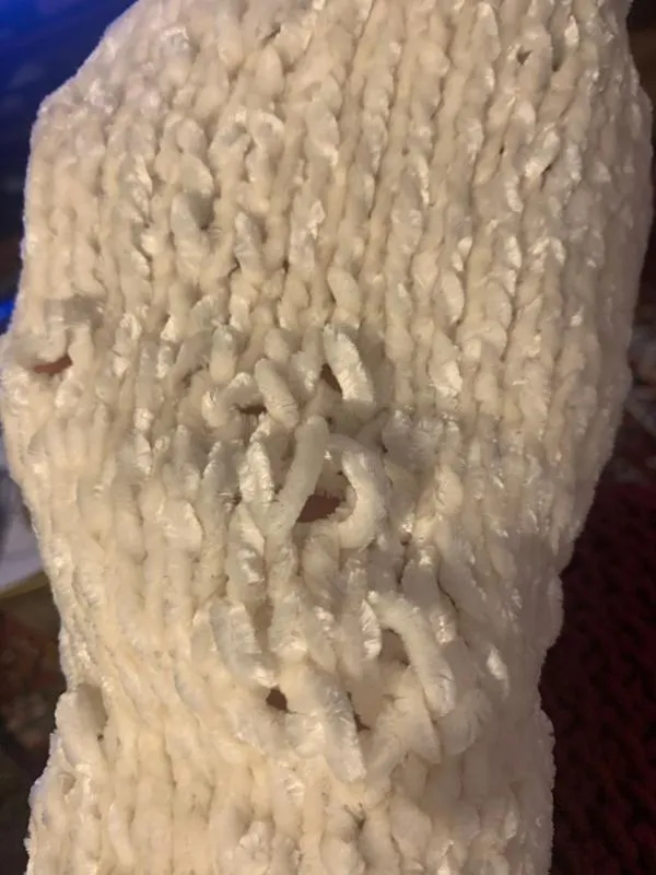Bernat Velvet Samtgarn Weiß Chenille weich