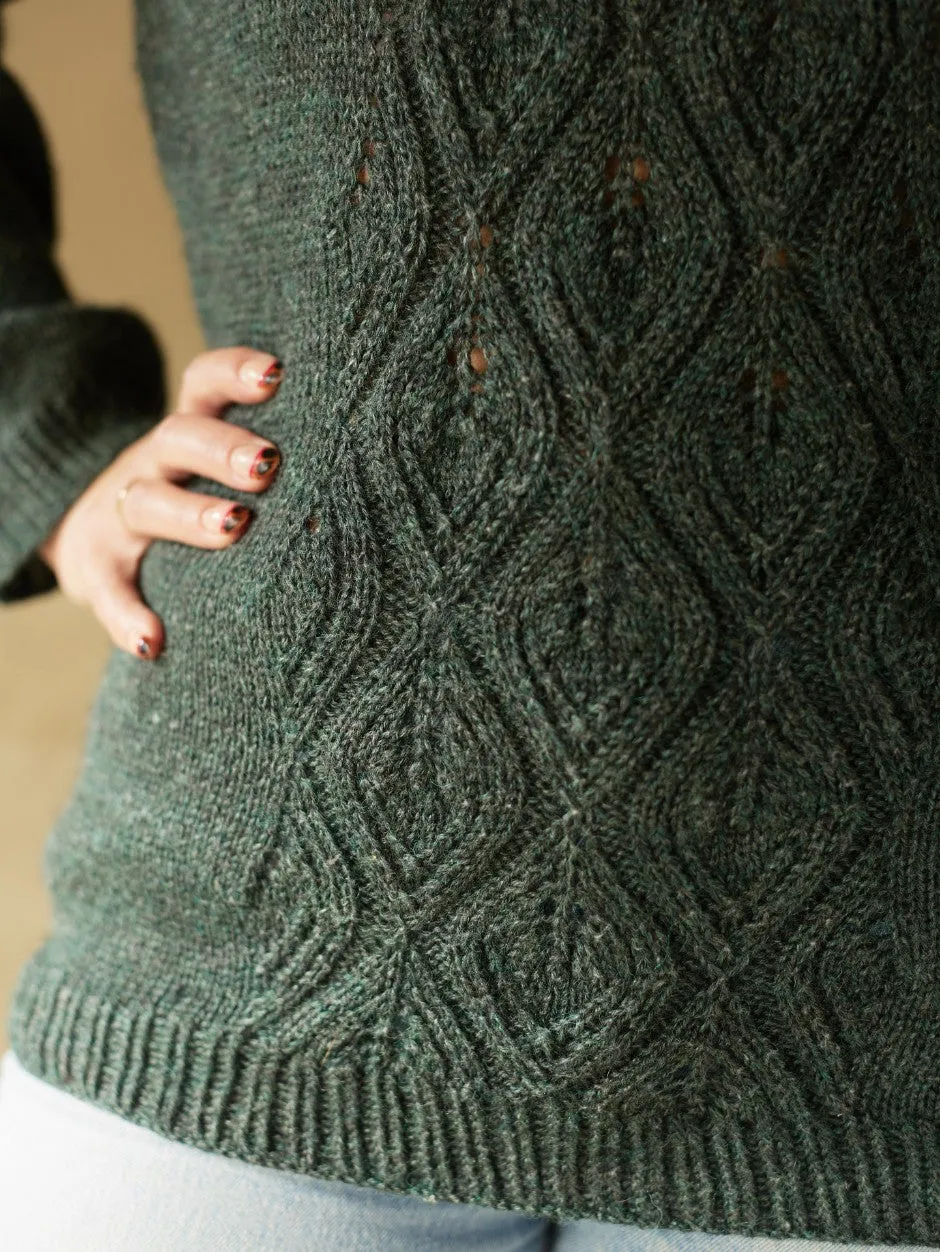 John Arbon Seafarer Wild Ivy Pullover Strickkit Hydra