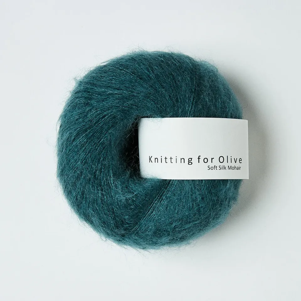Knitting for Olive Soft Silk Mohair Wolle Petroleum Green