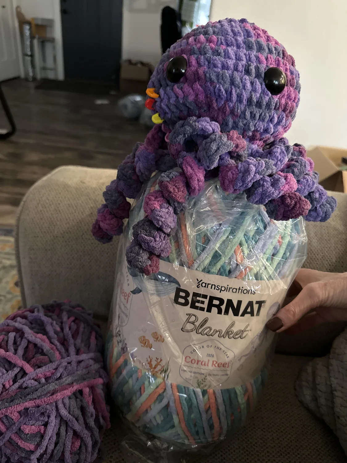 Bernat Blanket 2026 Chenillegarn 1000g Coral Reef plüschig