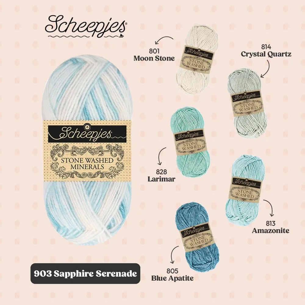 Scheepjes Stone Washed Minerals 903 Sapph Serenade Garn 50g Baumwollmix