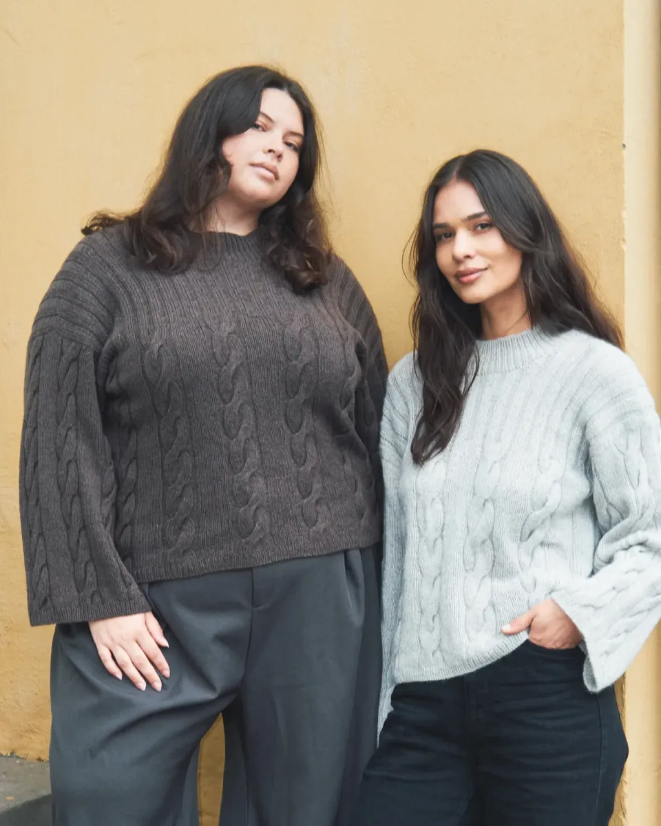 Knitting for Olive Cobra Sweater Strickanleitung XS-4XL Zopf locker