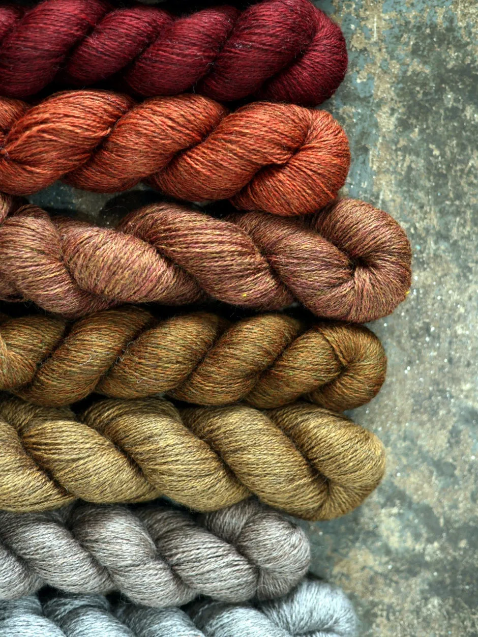 John Arbon Harvest Hues 4ply Wolle Silver Birch 100g meliert