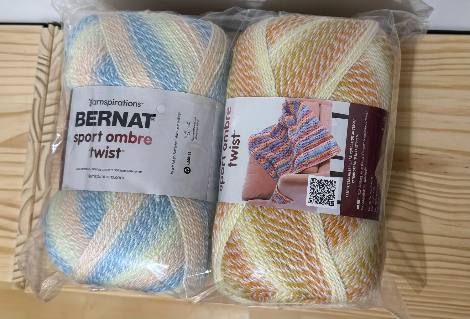 Bernat Sport Ombre Babywolle 280g zarter Farbverlauf