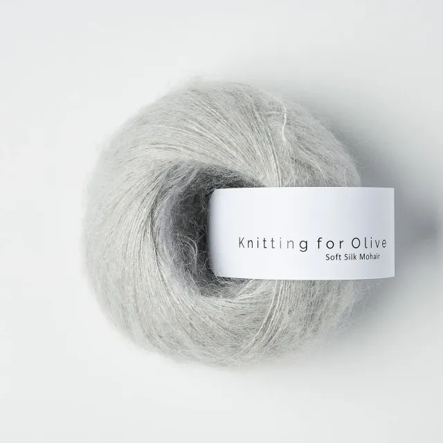 Knitting for Olive Soft Silk Mohair Pearl Gray hellgrau