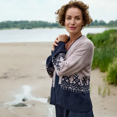 Rosy Green Wool Harbour Lights Anleitung Cardigan Colorblock