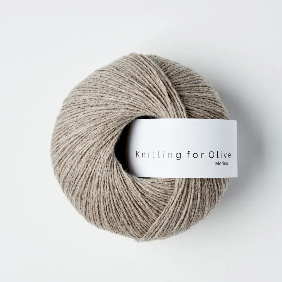 Knitting for Olive Merino Wolle Linen 50g graubeige meliert