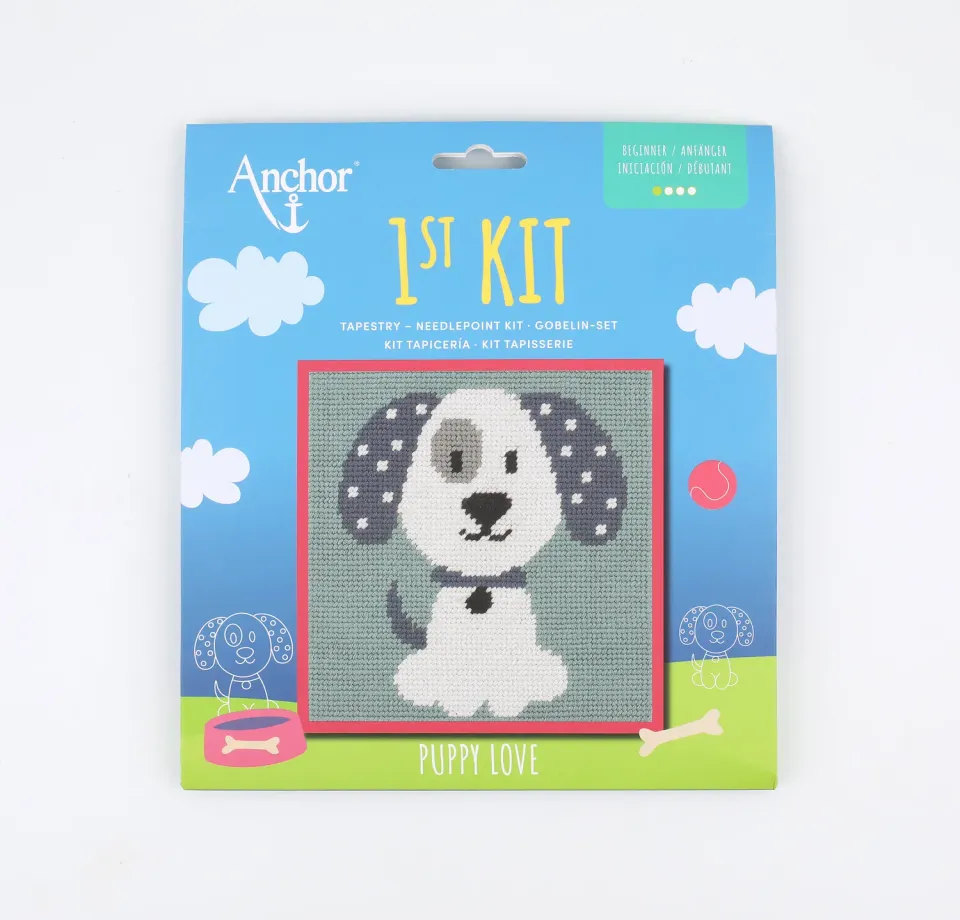 Anchor 1st Kit Puppy Gobelin-Set 15x15cm