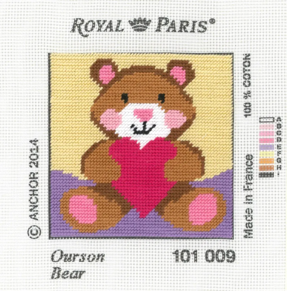 Anchor Royal Paris Bear Stickbild 15 cm Kinder