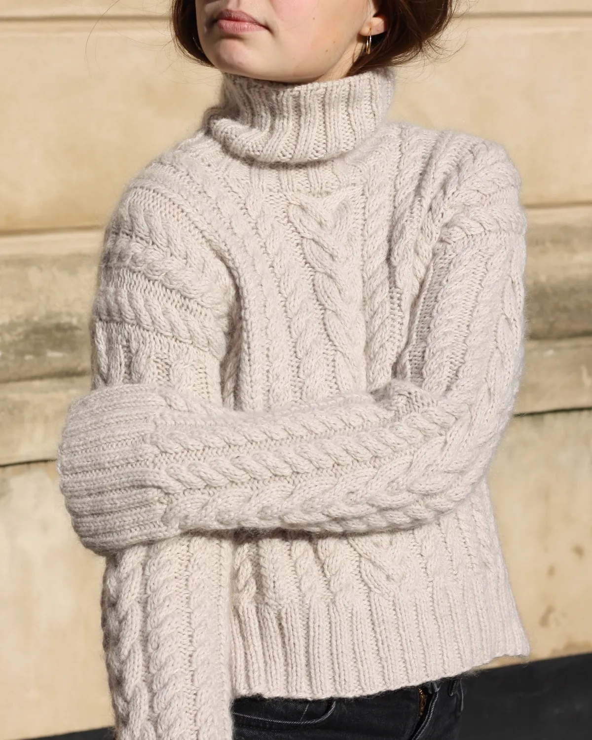 Knitting for Olive Chunky Cable Sweater Anleitung Zopfmuster