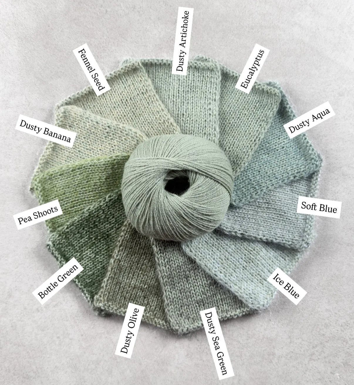 Knitting for Olive Merino Wolle Dusty Artichoke 50g mintgrün