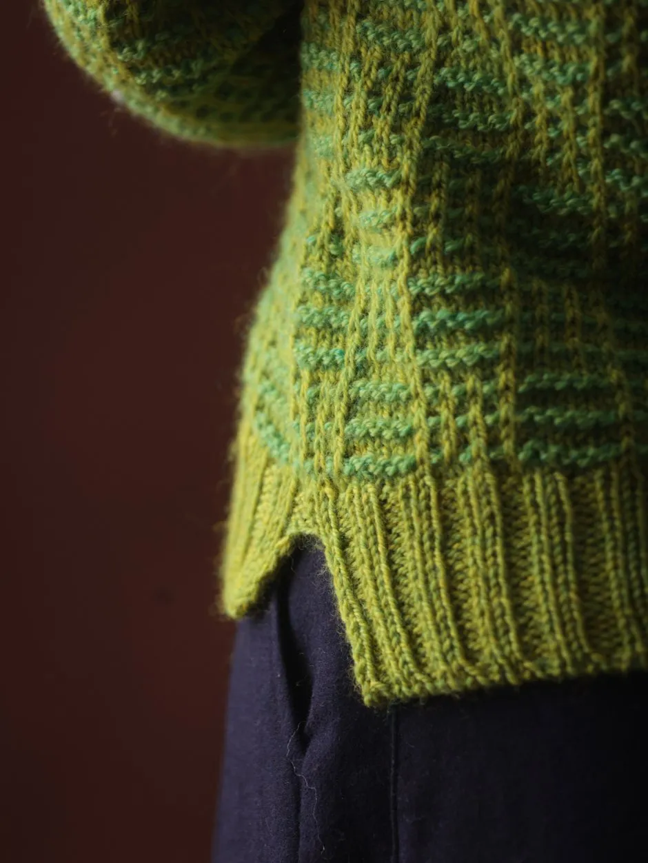 John Arbon Anjou Jumper Strickkit Yarnadelic Toxic Pullover
