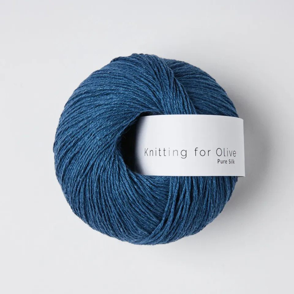 Knitting for Olive Pure Silk Seidengarn Blue Tit 50 g Blau