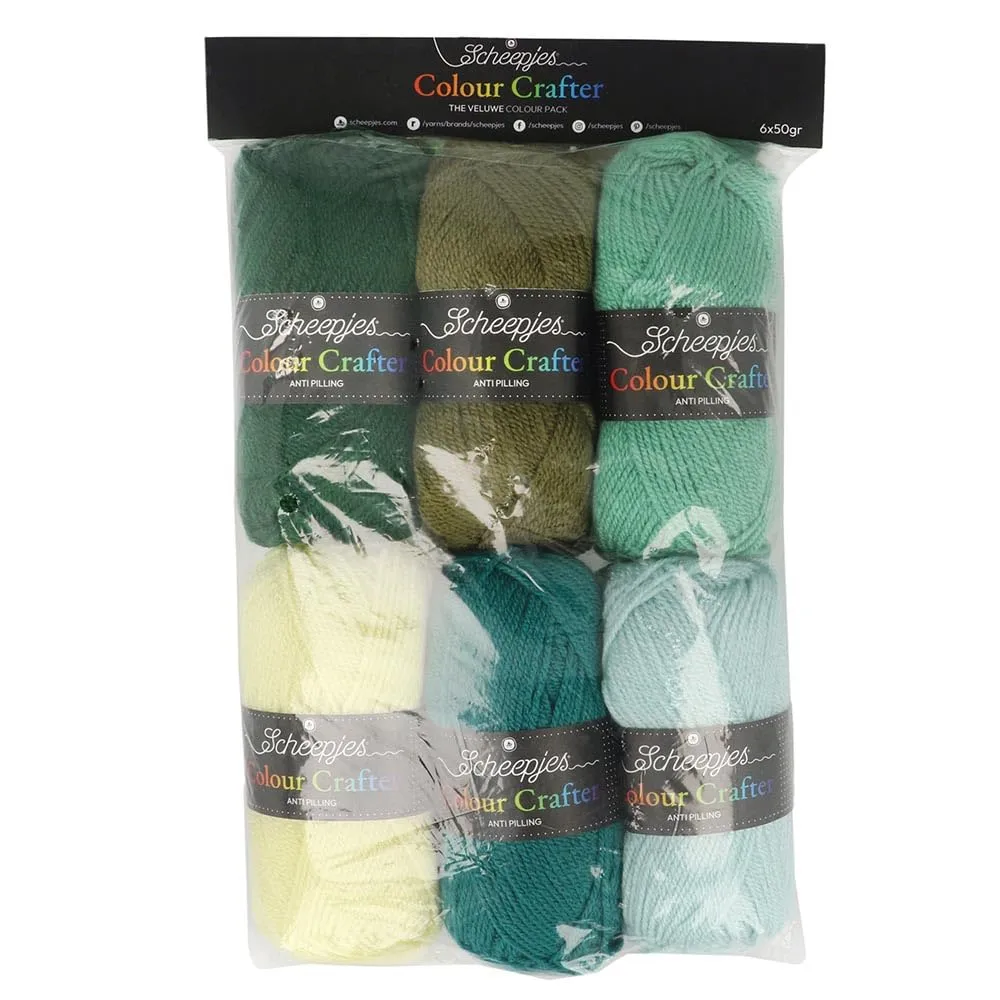 Scheepjes Colour Crafter Set 6x50g Die Veluwe Grün