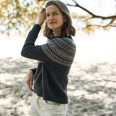 Rosy Green Wool Calma Strickanleitung Pullover PDF Jacquard