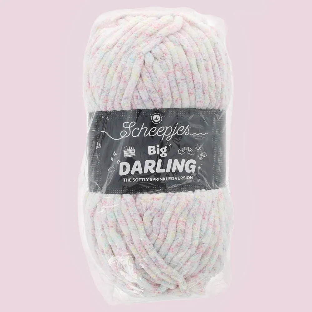 Scheepjes Big Darling Strickgarn 01 Snow Cone 150g bunt