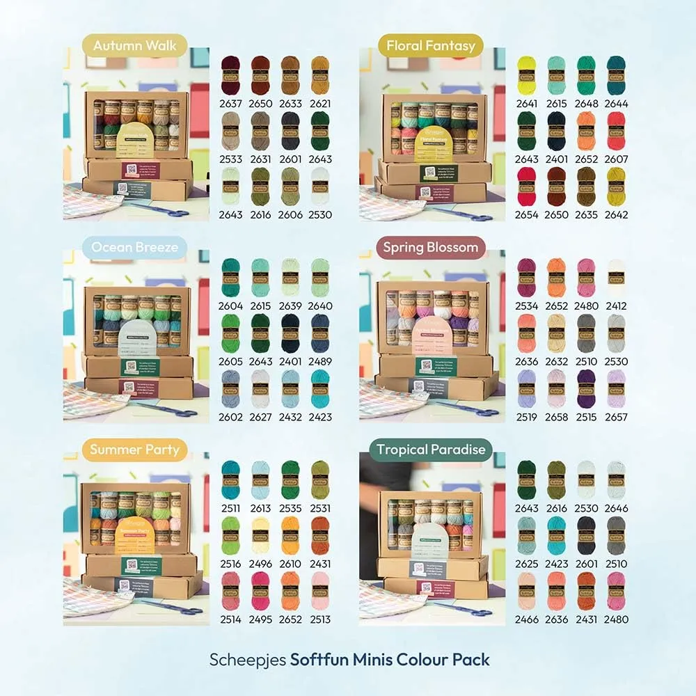 Scheepjes Softfun Jewel Colour Pack 12x20g Baumwolle