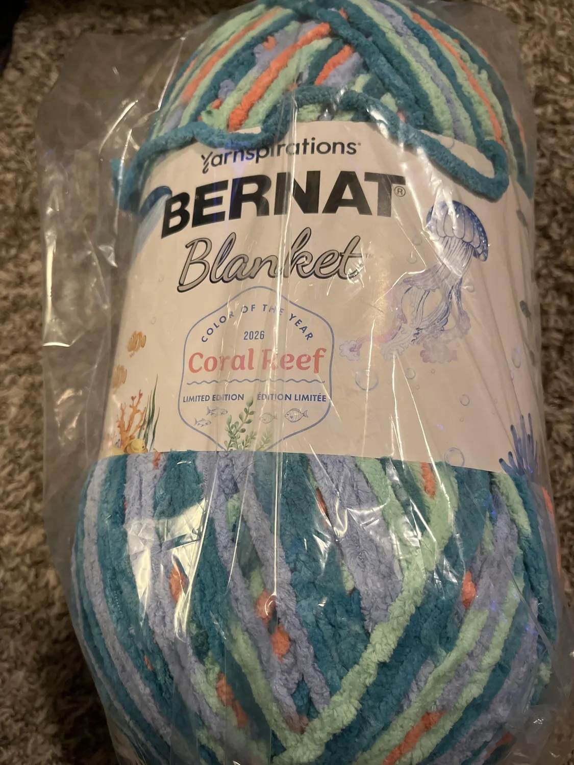 Bernat Blanket 2026 Chenillegarn 1000g Coral Reef plüschig