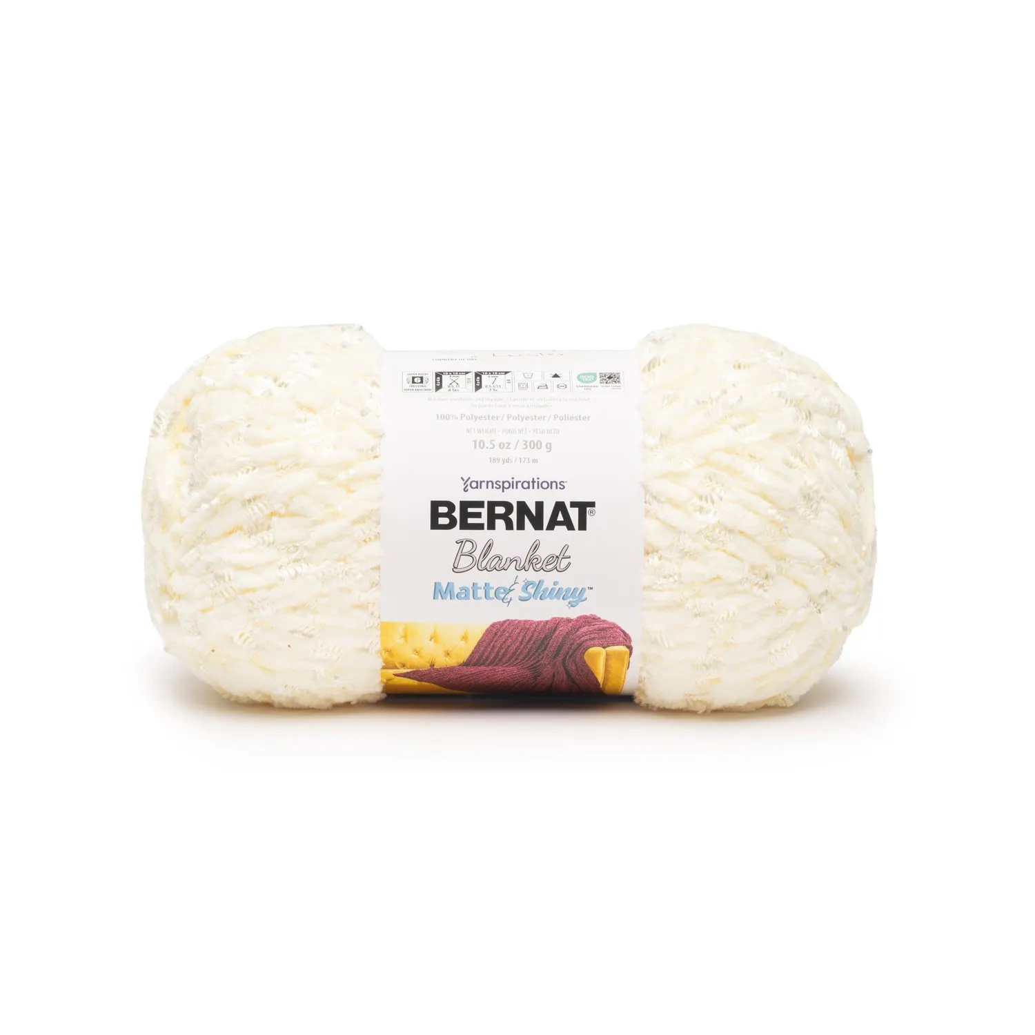 Bernat Blanket Matte & Shiny Chenillewolle 300g Glanzgarn Decke