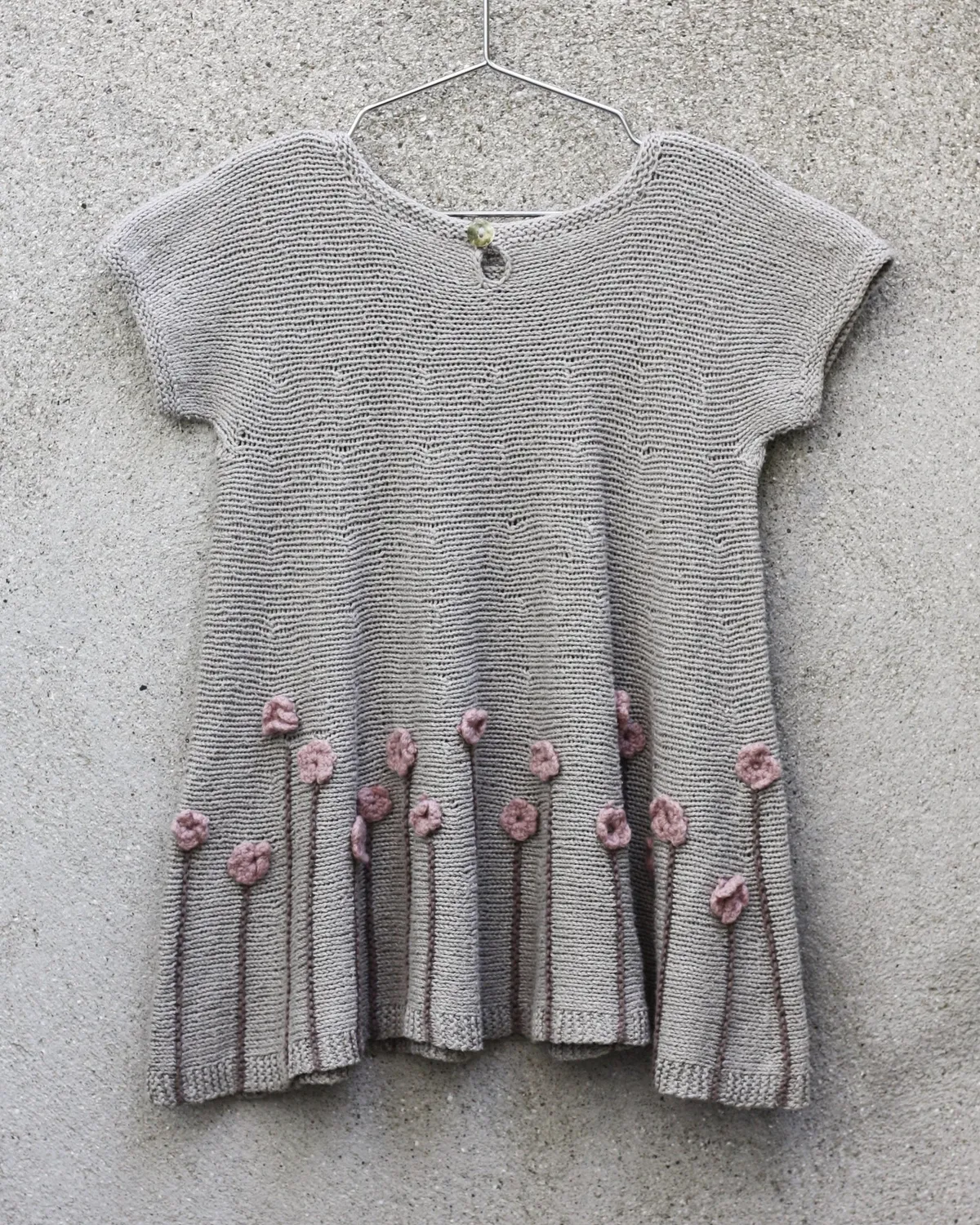 Knitting for Olive Flower Dress Strickanleitung Kleid mit Blumen