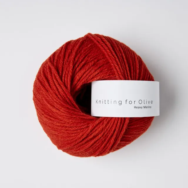 Knitting for Olive Heavy Merino Wolle 50 g Pomegranate rot