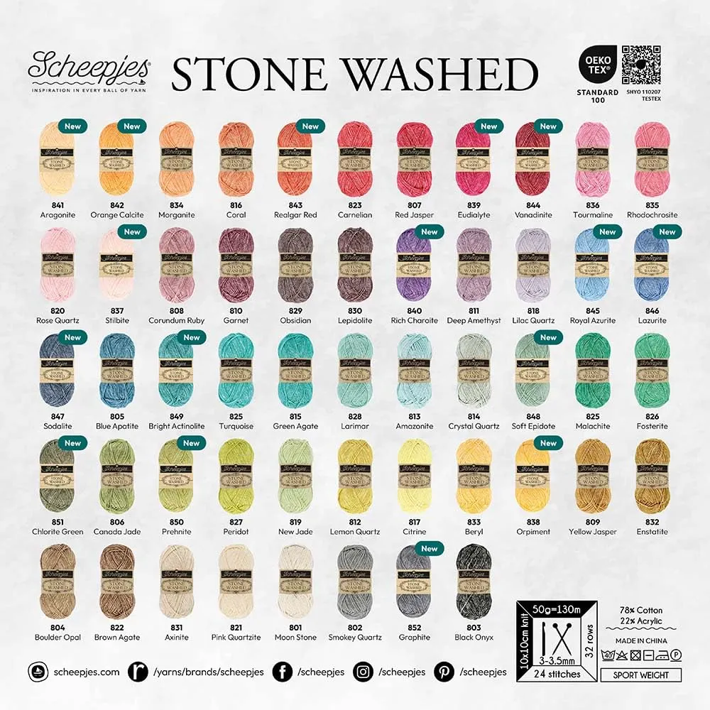 Scheepjes Stone Washed Garn 50g 809 Gelber Jaspis