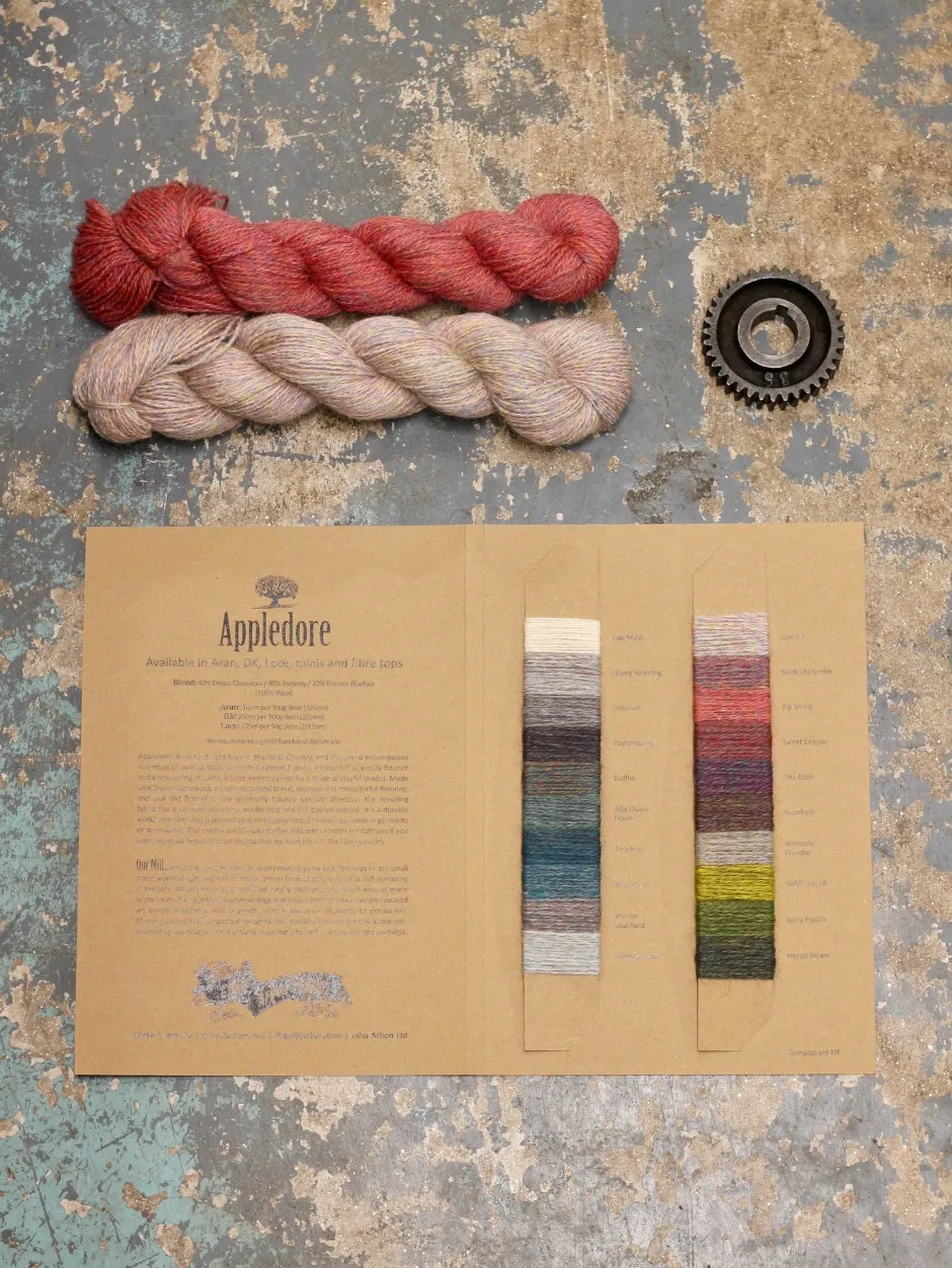 John Arbon Appledore Farbkarte neu 18 Farben Wollmuster