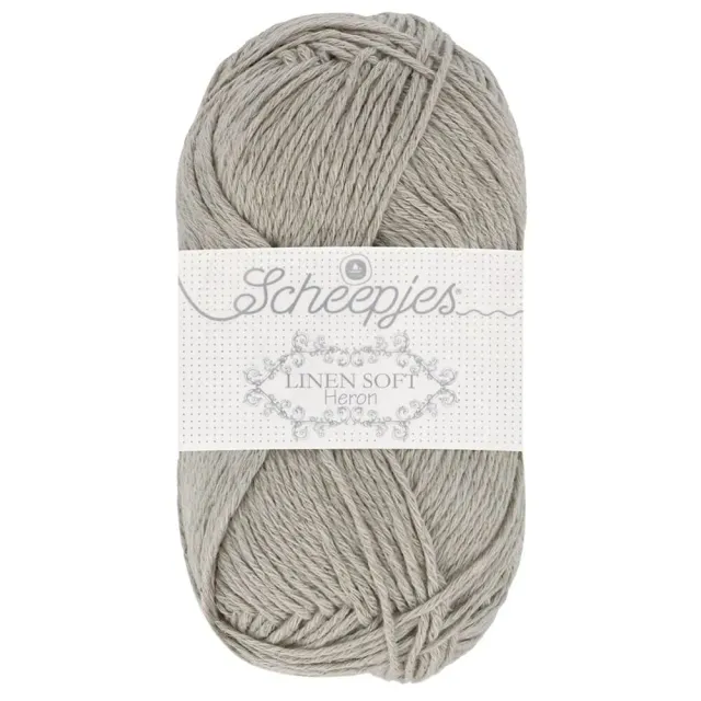 Scheepjes Linen Soft 619 Häkelgarn 50g grau matt