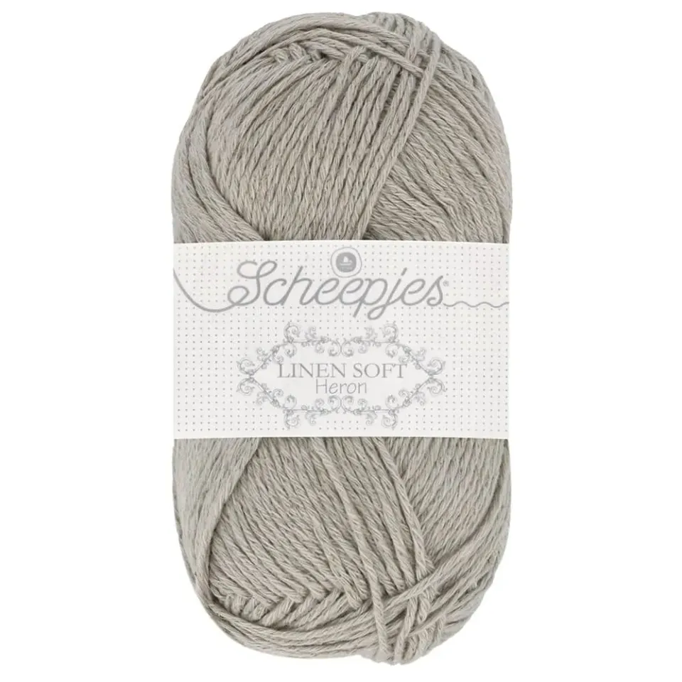 Scheepjes Linen Soft 619 Häkelgarn 50g grau matt