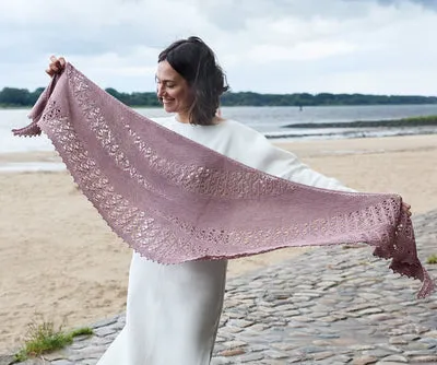 Rosy Green Wool Play of Light Strickanleitung Tuch PDF Lace 215cm