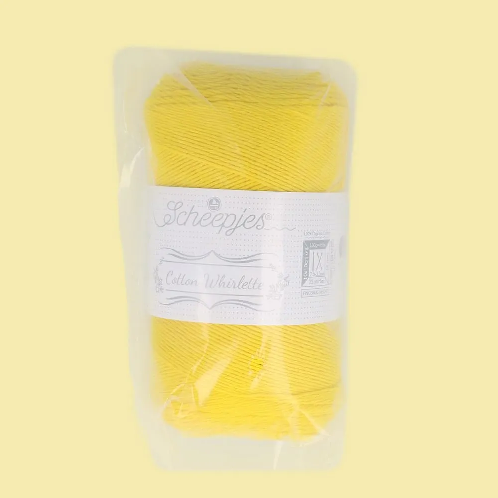 Scheepjes Cotton Whirlette 816 Bobbel Banana Gelb 100g Baumwolle