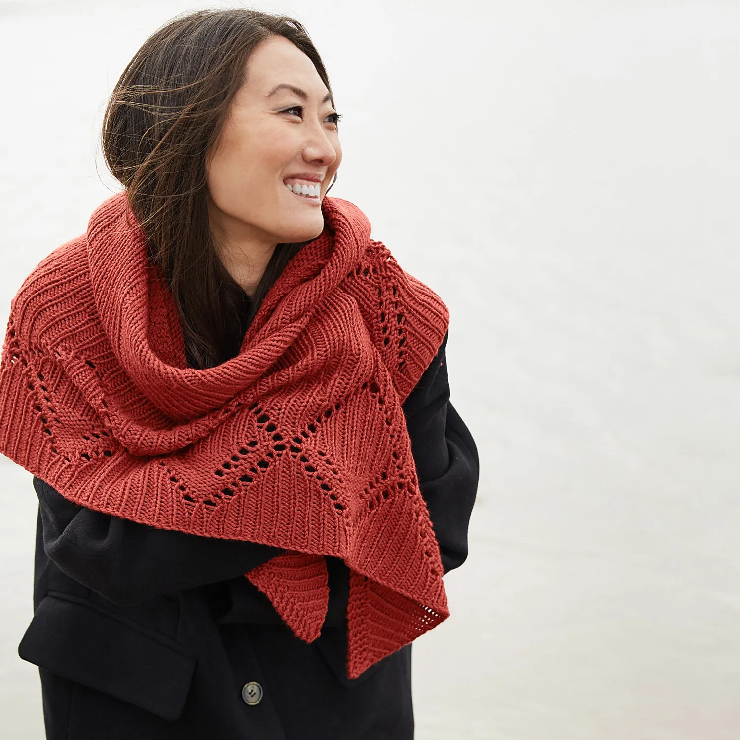 Rosy Green Wool Ating Tuch Strickanleitung Dreieck