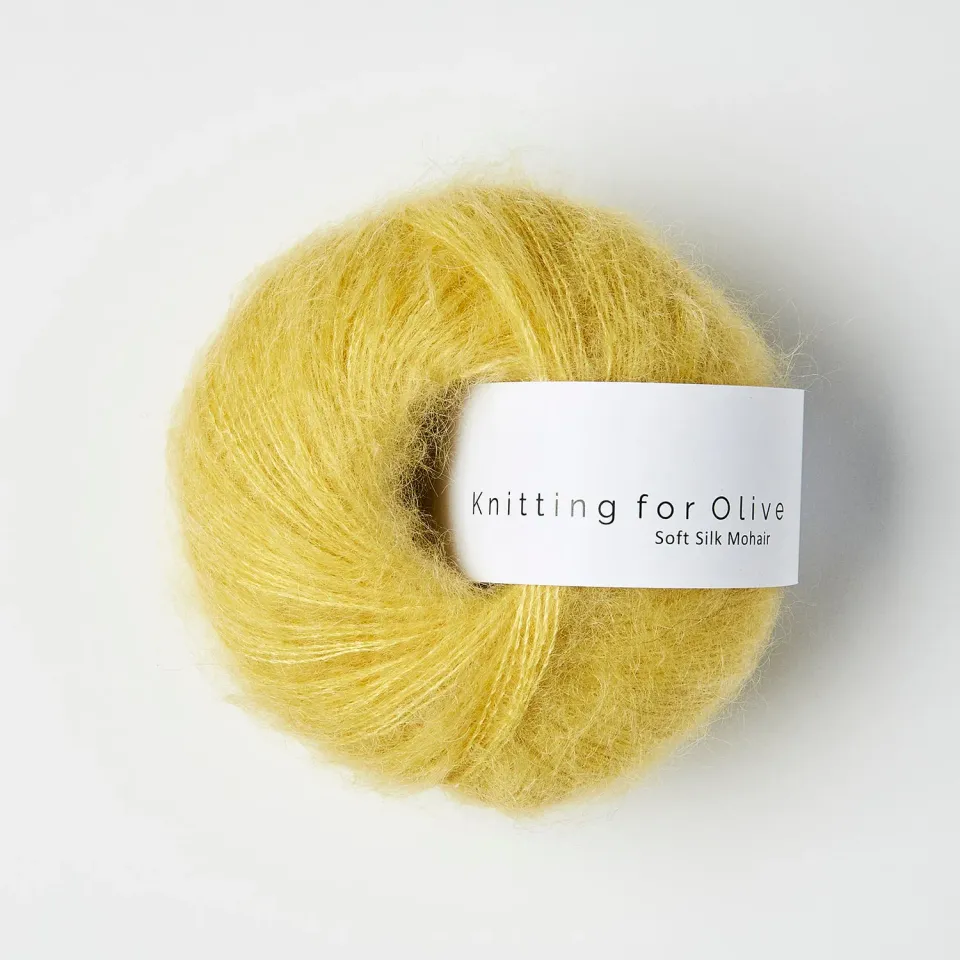 Knitting for Olive Soft Silk Mohair Strickgarn Quince Gelb 25g