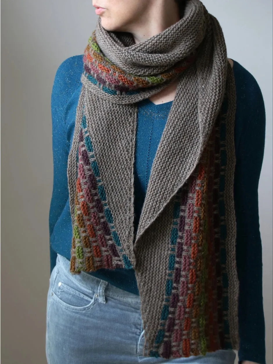 John Arbon Harvest Hues Wonderwall Shawl Strickkit Original