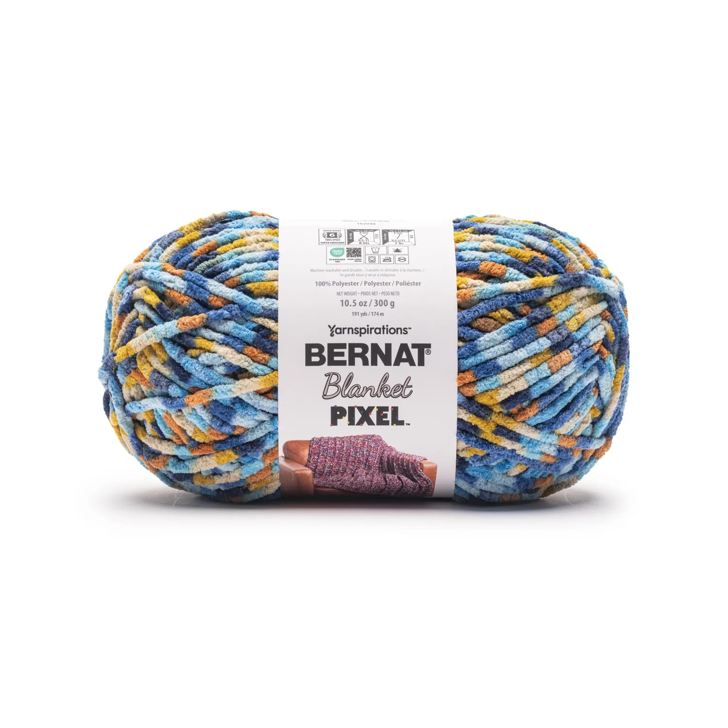 Bernat Blanket Pixel Garn 300g bunter Farbwechsel