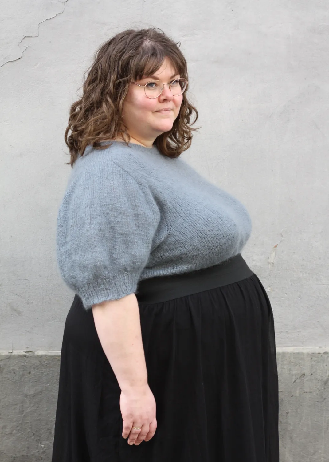 Knitting for Olive Puff Tee Strickanleitung deutsch Mohairshirt
