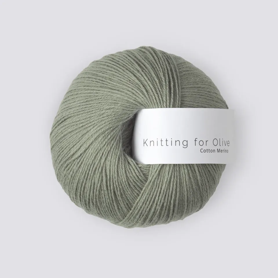 Knitting for Olive Cotton Merino Wolle Dusty Artichoke grün