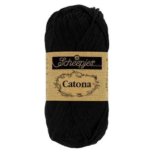 Scheepjes Catona 110 Jet Black Häkelgarn 100g mercerisiert