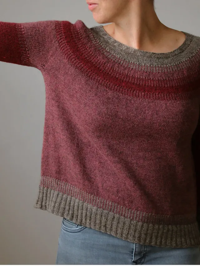 John Arbon Free Solo Pullover Strickkit Harvest Hues Gr.1-2