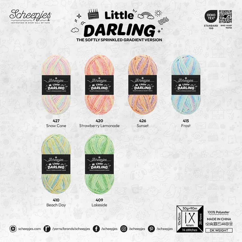 Scheepjes Little Darling Sprinkled Garn 03 Frost 50g Verlauf Rosa