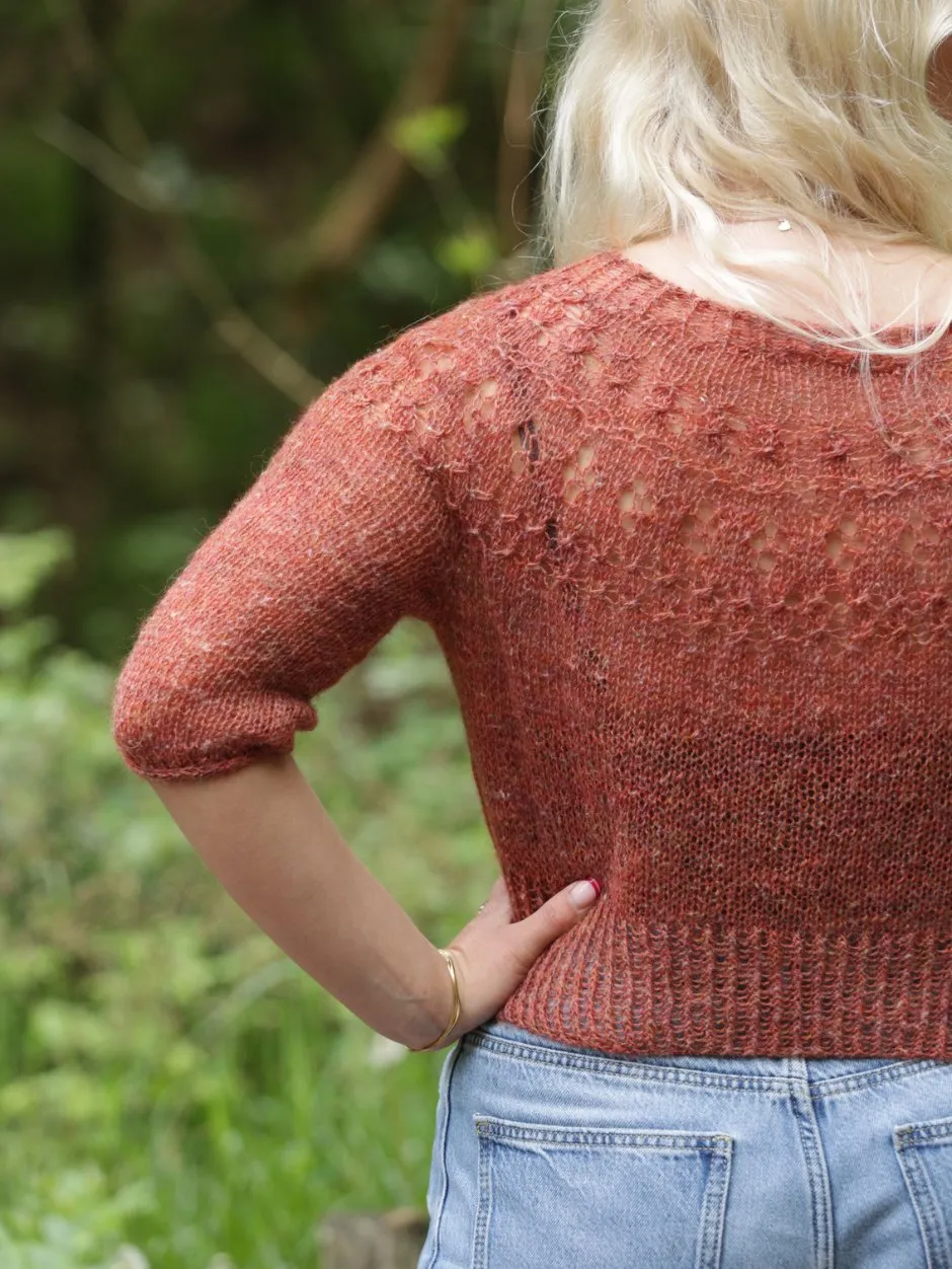 John Arbon Ranunculus Pullover Strickkit Seafarer Lace