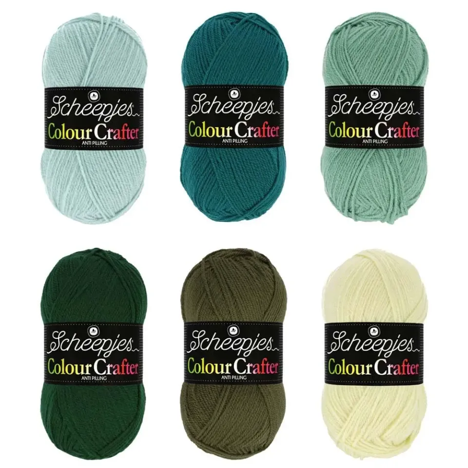 Scheepjes Colour Crafter Set 6x50g Die Veluwe Grün