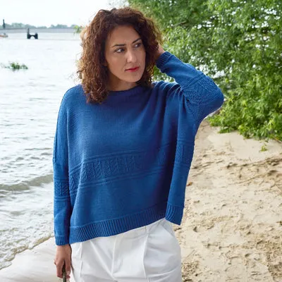 Rosy Green Wool Dieci Pullover Strickanleitung Oversize Top-Down